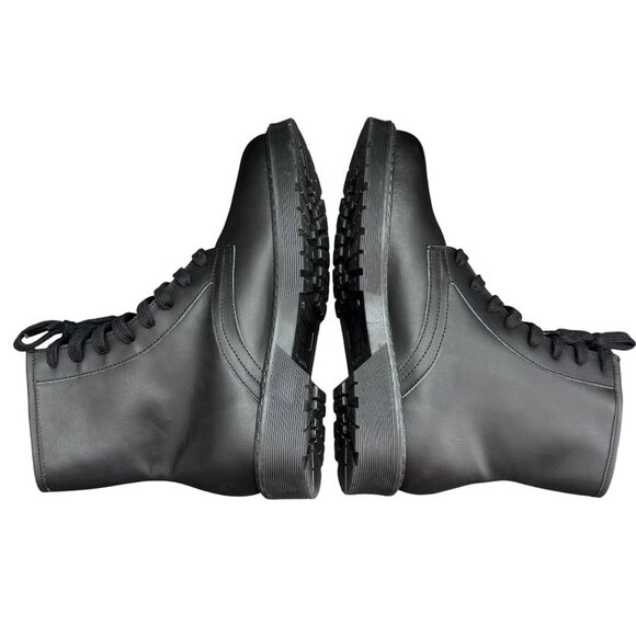 Valentino By Mario Valentino Marti Leather Black Combat Boots Women's, Sz 9 NWOB - Picture 6 of 9